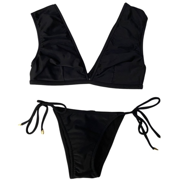 Salinas Black String Bikini - Picture 1 of 9